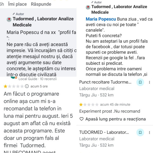 tudormed reacționează la recenziile negative online despre activitatea sa