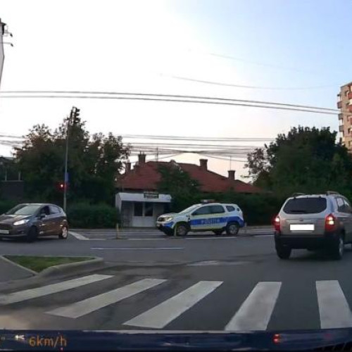 scene de politie și manevre riscante pe drumurile din oraș