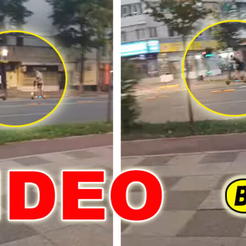 tinerii de pe trotinete depășeau viteza legală pe bd. Unirii