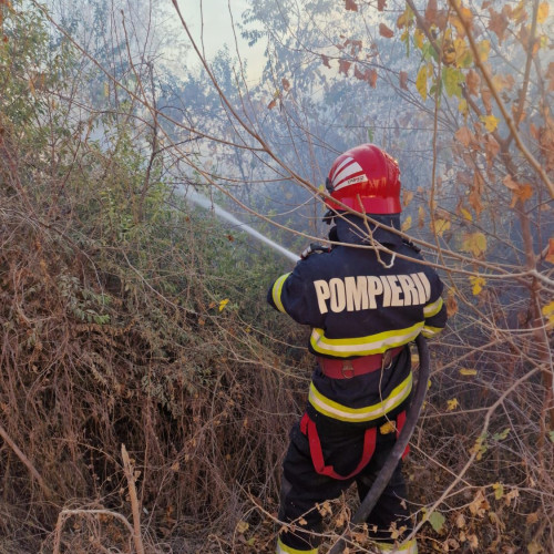 Incendiu aproape de baza militară americană din Constanța