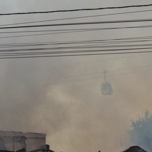 Incendiu în Mamaia: fostul club Bellagio a fost cuprins de flăcări, dar telegondola a continuat să funcționeze