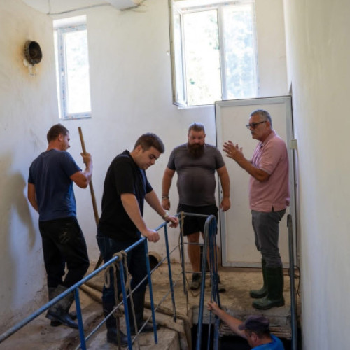 Repunerea în funcțiune a sistemului de apă potabilă în Ostra, după inundațiile din iulie