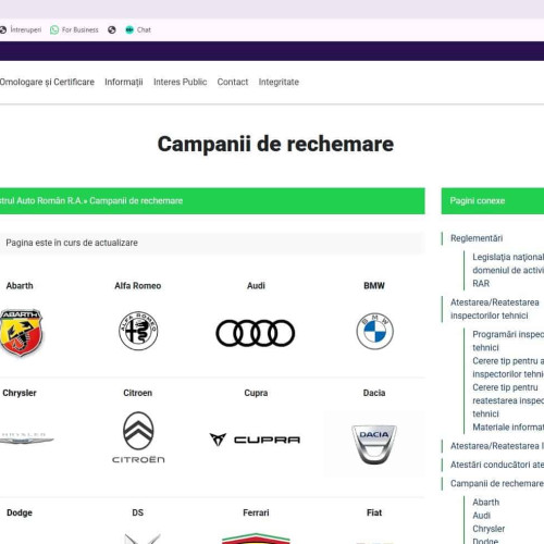 Romania lansează o nouă platformă pentru verificarea campaniilor de rechemare a autovehiculelor