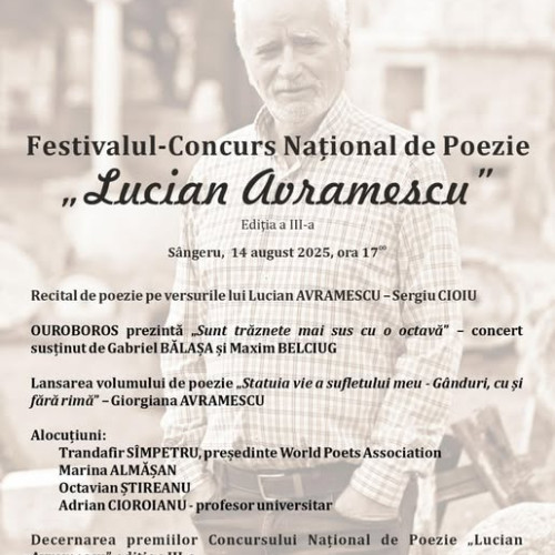 ceremonie de decernare a premiilor și evenimente culturale la sângero