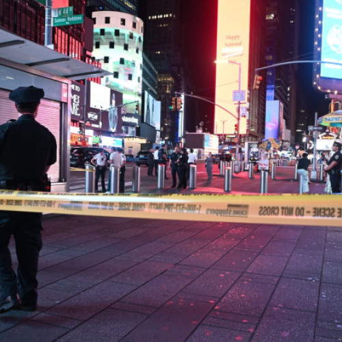 schimb de focuri în Times Square, New York
