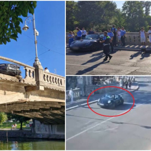 Accident grav pe podul din centrul Timișoarei