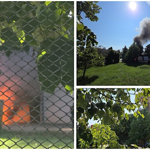 Incendiu pe pista de karting din Bacău