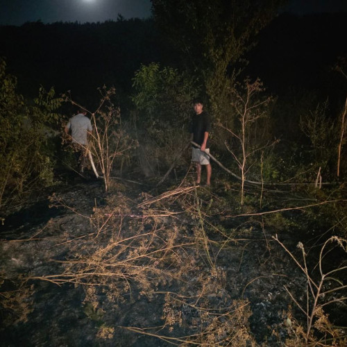 Interventie în comună cu sprijinul localnicilor și ISU Dobrogea