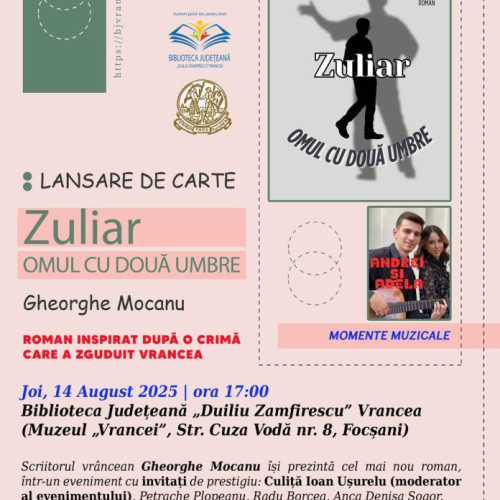 Lansare de carte la Biblioteca județeană Vrancea