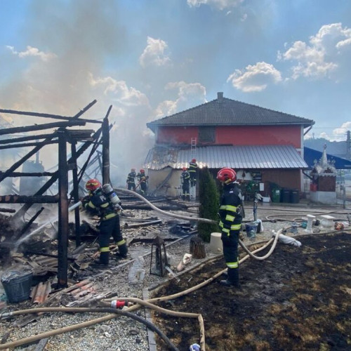 Incendiul a fost rapid pus sub control de către echipele de intervenție