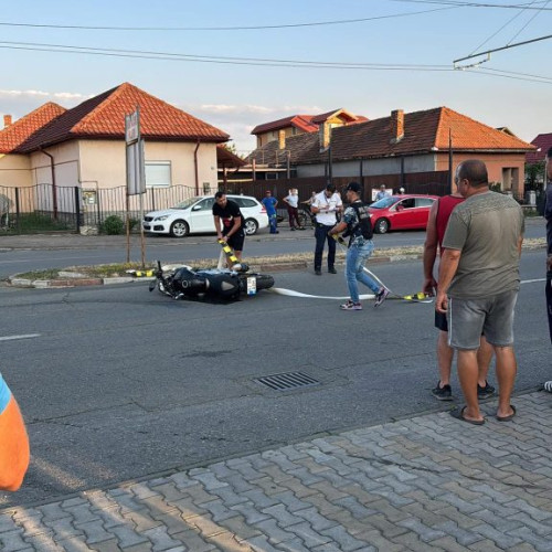 accident rutier în localitatea X: motociclist lovit de un autoturism