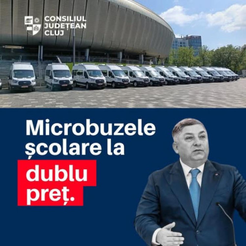 Clujul a achiziționat microbuze școlare la prețuri controversate, acuză USR