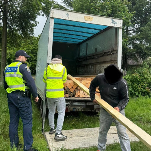 Polițiștii din Leorda au confiscat lemn transportat ilegal