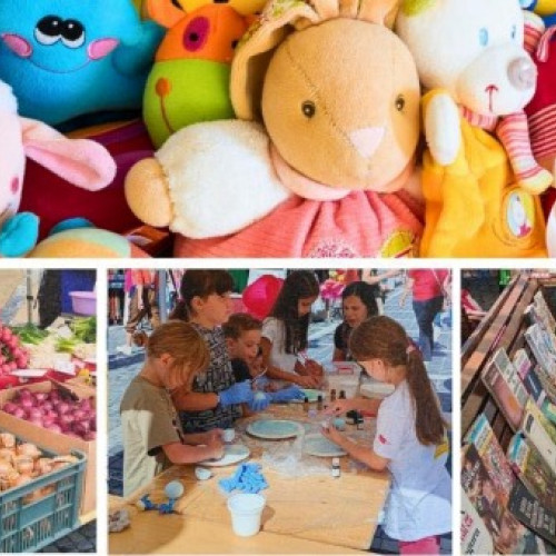 Târg inedit pentru mame și copii în Piața Unirii din Brașov