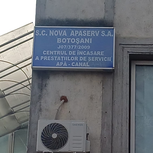 toate casieriile Nova Apaserv SA Botoșani vor fi închise pe 15 august