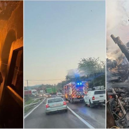 Incendii în două localități din județul Vâlcea