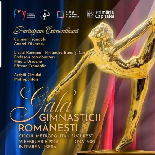 Știrile despre gala gimnasticii românești, care premiază cei mai buni săritori la gimnastică artistică și aerobică în 2023, se vor ține la Circul Metropolitan din București
