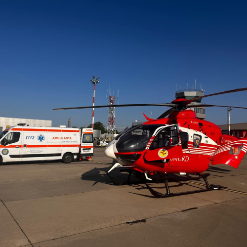 Transfer aerian pentru victimele unui accident grav în România