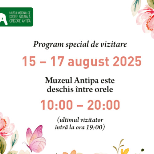 MuZeleul Național de Istorie Naturală „Grigore Antipa” își extinde programul de vizitare în august 2025