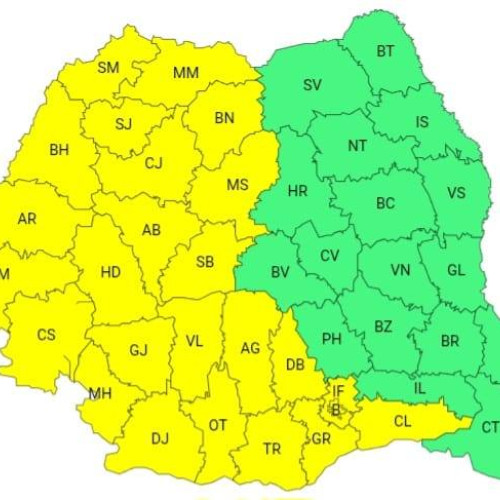 Atenționare meteorologică cod galben pentru județul Dâmbovița