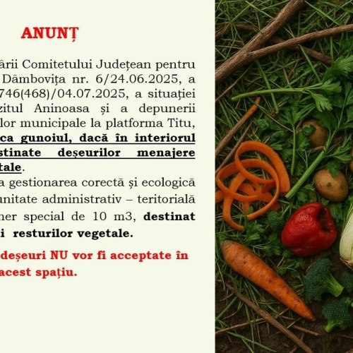 Situație privind ridicarea gunoiului menajer în județul Dâmbovița
