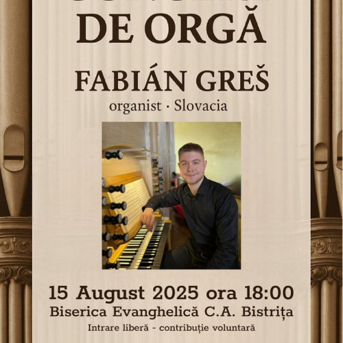 Organist slovac Fabian Gres sustine concert online