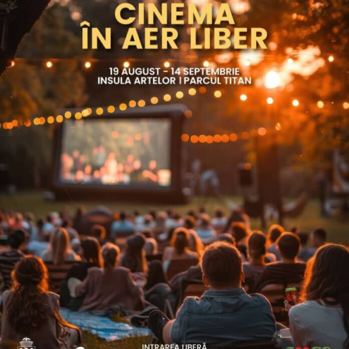 Cinematograf in aer liber la insula artelor din parcarea Titan