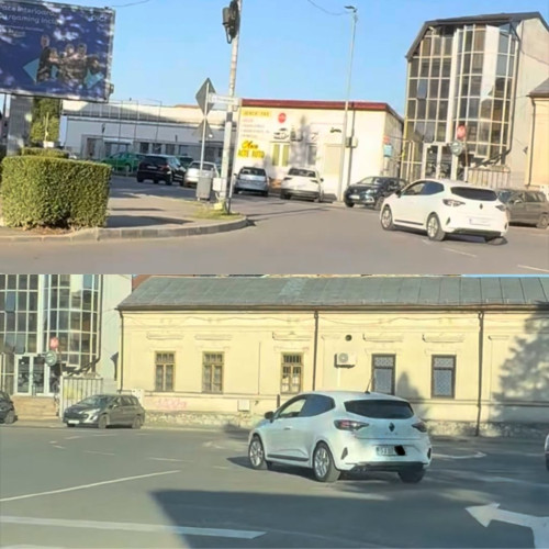 accident în sensul giratoriu din Târgu Jiu