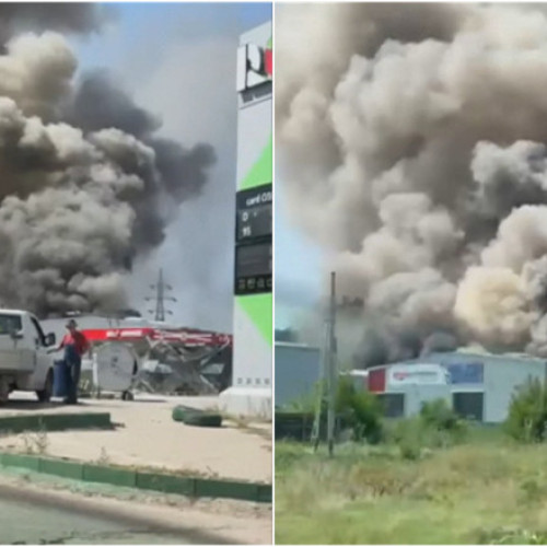 Incendiu puternic la un depozit din Iași, în apropierea unei pompe de carburant