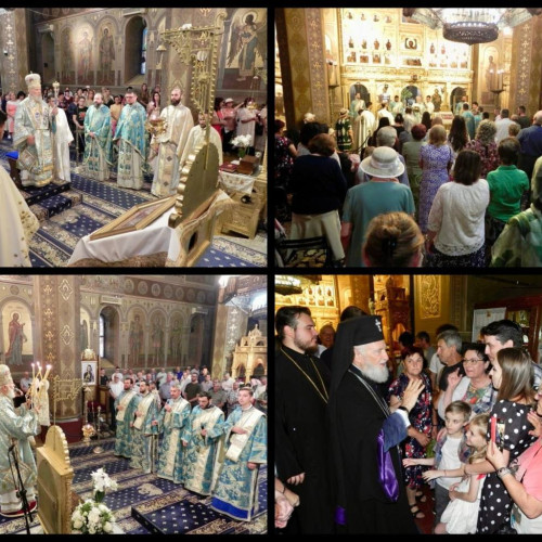 Praznicul Adormirii Maicii Domnului, un eveniment important pentru creștini, a fost sărbătorit cu multă evlavie în Târgoviște. Vineri, 15 august 2025, credincioșii s-au adunat la Catedrala din oraș pentru a participa la Sfânta Liturghie, oficiată de Înaltpreasfințitul Nifon, Arhiepiscop și Mitropolit al Târgoviștei, însoțit de un sobor de preoți și diaconi.