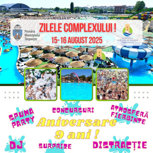 Complexul turistic de natație și agrement Târgoviște sărbătorește 9 ani de la inaugurare cu o mini vacanță plină de evenimente