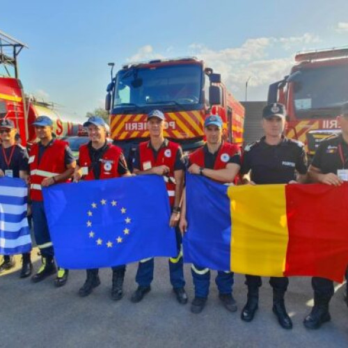 Un nou contingent de pompieri români a sosit în Grecia pentru a sprijini eforturile de combatere a incendiilor