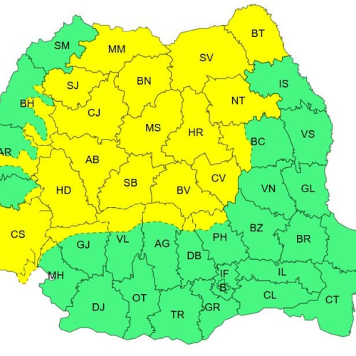 Avertizare de instabilitate atmosferică emisă de ANM pentru mai multe regiuni ale țării