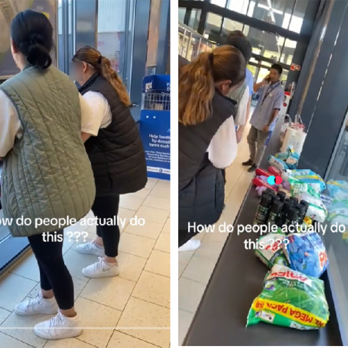 Doi femei, surprinse în timp ce furau produse dintr-un magazin