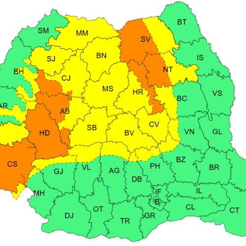 Cod portocaliu de furtuni în județul Alba