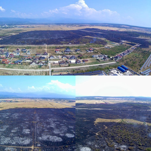 Incendiu devastator în cartierele Narciselor și Preajba din Târgu Jiu