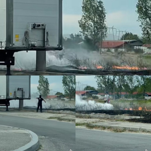 Incendiu de vegetație în Rovinari, după cel din Târgu Jiu