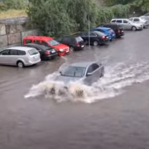 furtuna violenta la Gherla în urma unei zile toride
