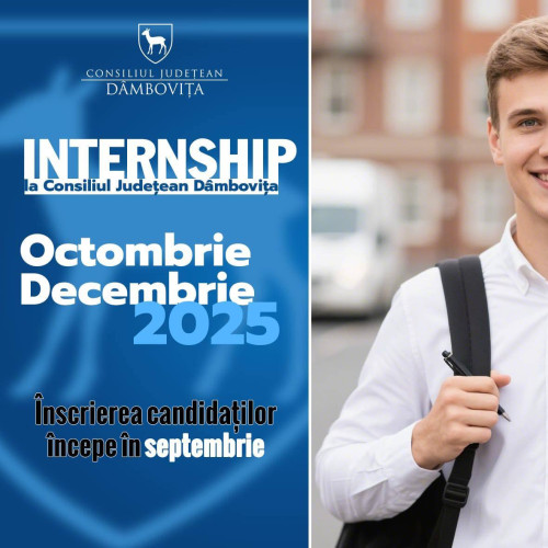 Anunț despre cea de-a cincea ediție a programului de internship la Consiliul Județean Dâmbovița