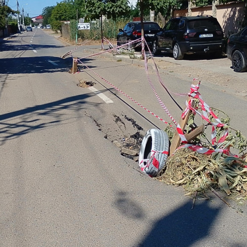 surpare în asfalt pe strada arcasilor din galati: locuitorii solicită intervenții urgente