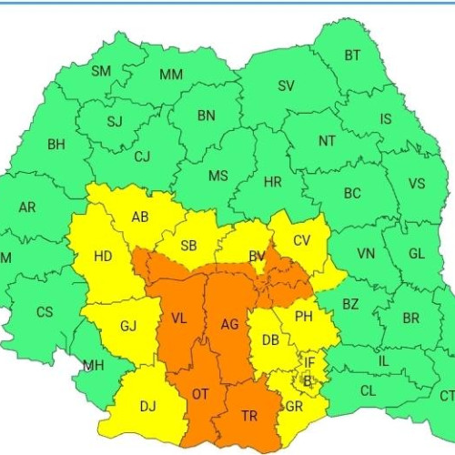 Avertizare meteo de cod portocaliu pentru zona montană din Dâmbovița