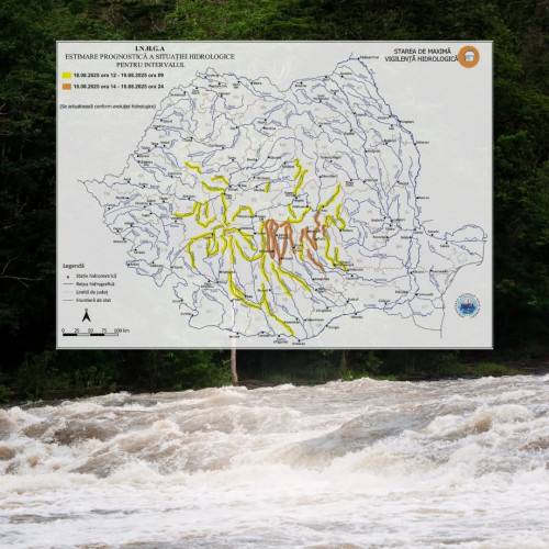 avertizare hidrologică actualizată pentru zonele afectate de precipitații