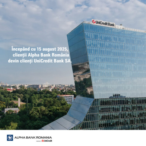 UniCredit Bank finalizează fuziunea cu Alpha Bank România