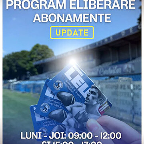 Modificări în programul de eliberare a abona­mentelor pentru sezonul 2025-2026 la Corvinul Hunedoara