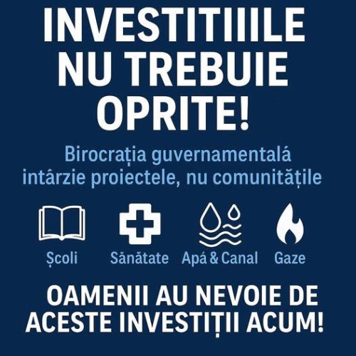 Primarul comunei Corbii Mari, Ionuț Banica, acuză decizia premierului Ilie Bolojan de a bloca proiectele de investiții considerate insuficient de avansate, considerând că aceasta afectează dezvoltarea comunităților locale. El a declarat că această măsură lovește direct în șansele de creștere ale localităților și a criticat dur birocratia excesivă ca fiind cauza principală a întârzierilor.