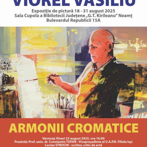 expozitie de pictura "armonie cromatica" la biblioteca judeteana "g.t. kirileanu" din neamt