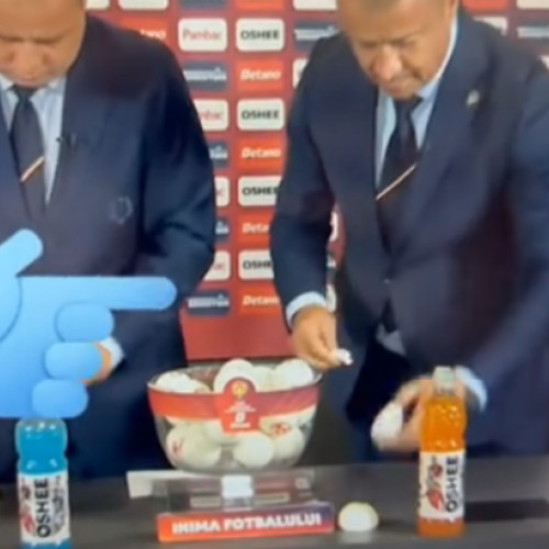 Incident neplanificat la tragerea la sorți a meciurilor din play-off-ul Cupei României Betano