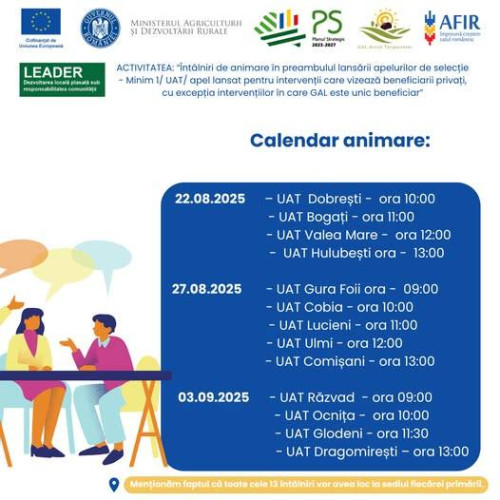 startul întâlnirilor de animare în cadrul strategiei de dezvoltare locală 2023-2027 la Arcul Târgoviștei