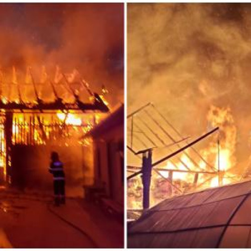 Incendiu la o fermă din județul Cluj
