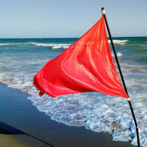 Turisti amendati pe litoral pentru încălcarea interdicţiilor de înot din cauza mareei agitate